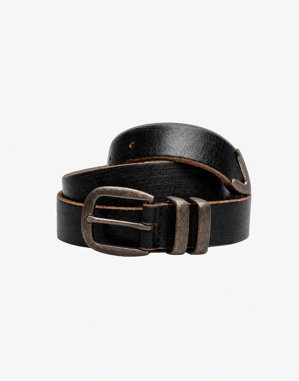 Aged leather belt